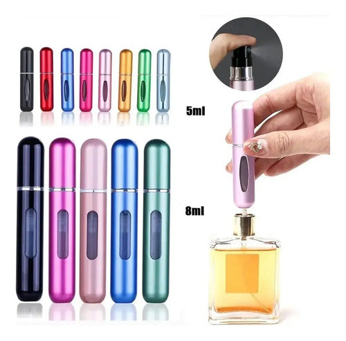 Atomizador Perfume Mini Recargable Para Viaje Portátil Rojo