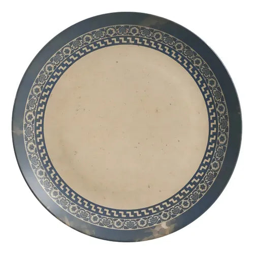 Platos Playos Cerámica Gris 26cm Pack 6 Redondos Porto Liso