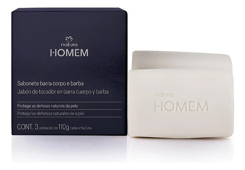 Jabon Natura 300gr 2 En 1 Cuerpo Y Barba
