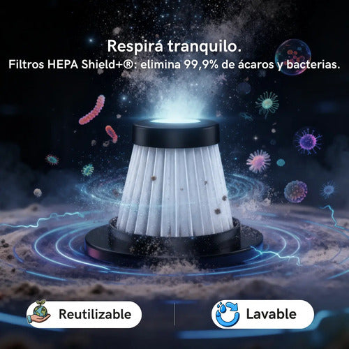 Aspiradora Sopladora Inalámbrica Voltra 3 En 1 Negro