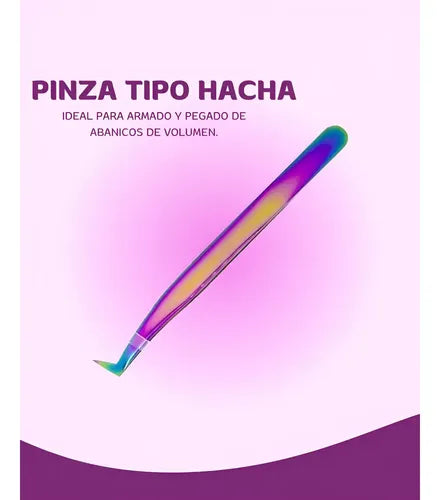 Pinzas para Extensiones de Pestañas a Pelo RelexTech Set x3 Tornasol · 17463 · foto 03