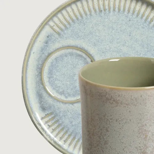 Mugs/tazas Plato X4 Cerámica Gres Esmaltada | 330ml Verde