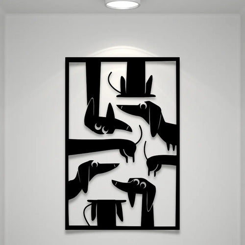 Cuadro Decorativo De Mascota En Madera Mdf Perros Salchicha