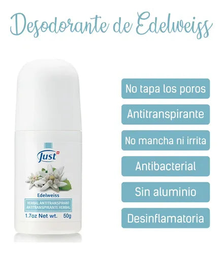 Antitranspirante Roll On Just Edelweiss 50g · 17429 · foto 08