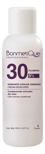 Oxidante Crema Bonmetique 30 Vol Activador Cabello 100ml 3/0