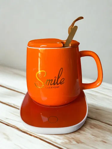 Taza Con Calentador Eléctrica Taza Café / 4 Colores Blanco