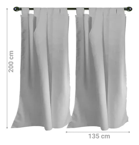 Cortina Ragazza Lisa 2 M X 1.35 Para Interiores Blanco