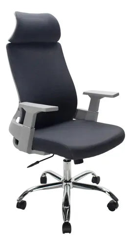 Silla Oficina Alta Escritorio Ejecutiva Gris Zhome Cabezal Material Del Tapizado Mesh
