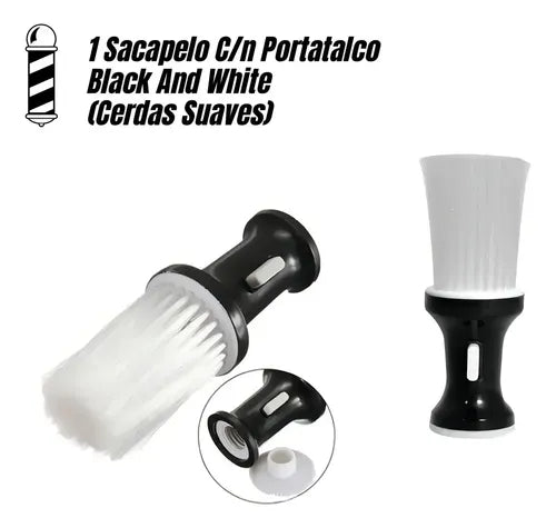 Kit de Barbería y Peluquería Capa, Cepillo, Rociador y Portatalco Negro · 18066 · foto 02
