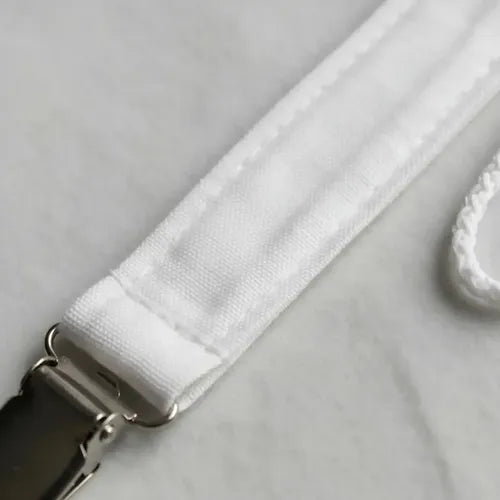Portachupete para Bebé con Clip, Cinta y Broche Blanco · 18278 · foto 04