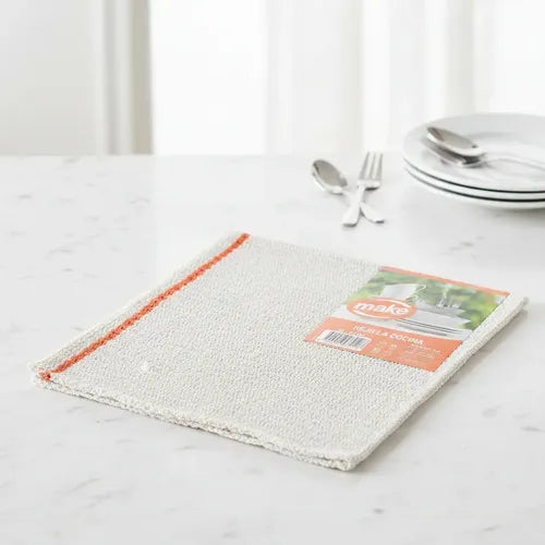 Rejilla Algodón Cocina Make Secado Rápido Blanco 32x37 Cm