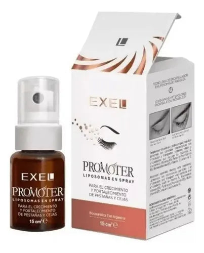 2 Exel Promoter Suero Crecimiento de Pestañas y Cejas Natural Liposomas en Spray Vitaminas a E C B3 Niacinamida Pantenol y Biotina Vegano sin Bimatoprost No Lashs · 17282 · foto 02