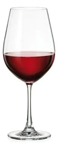 Set X 6 Copa Cristal Agua Vino Bohemia Sarah Titanium 520 Ml Color Transparente