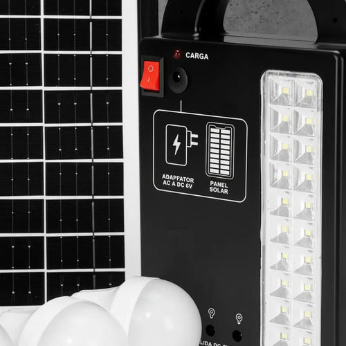 Luz De Emergencia Led Panel Solar Lampara Portatil Libercaml