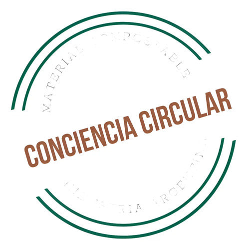 Bolsas Compostables Conciencia Circular 22x33 Blanco Impreso