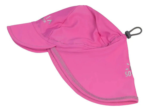 Remera con Protección UV Bebé Boxer y Gorra Cubre Nuca Flores Fucsia 6-9 Meses · 16638 · foto 03
