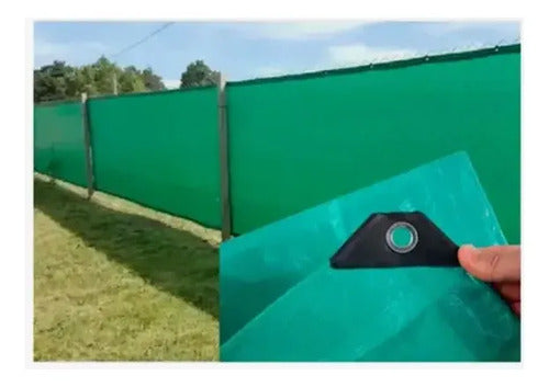 Lona Rafia Cubre Cerco 1,5 X 10 M Con Ojales Reforzada 120 G