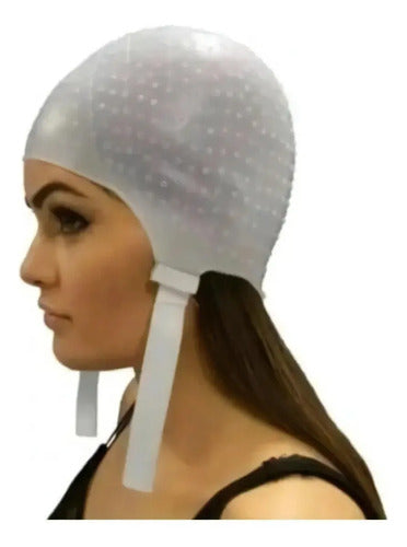 Gorro Siliconado Dompel + Aguja Peluquería Reflejos Blanco · 17270 · foto 09
