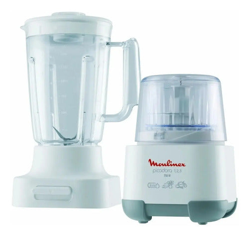 Picadora Moulinex Ad6021ar 123+licuadora 750w Color Blanco