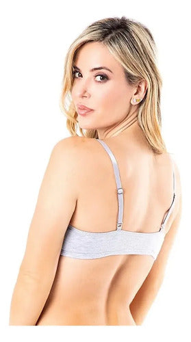 Corpiño Cocot Top Basico Algodon Y Lycra Art 5667 Melange Liso 100