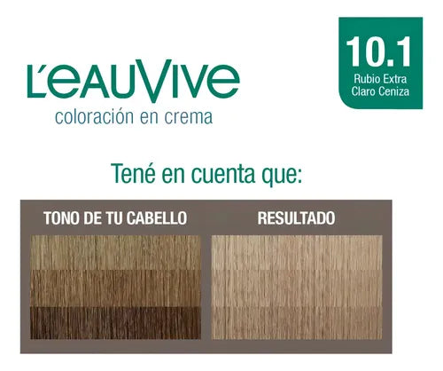 L'eau Vive Kit Tintura Coloración En Crema Tono 10.1 Rubio