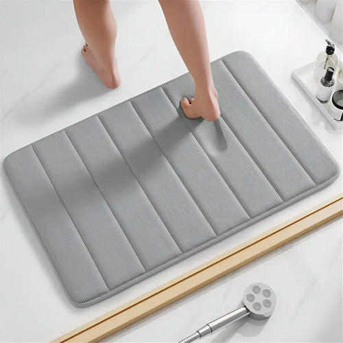 Alfombra De Baño Antideslizante Microfibra Con Memory Form