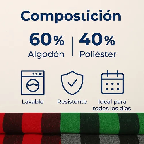 Pack De 3 Toallones Deportivos Ragazza Rayas De Algodón Y Poliéster Negro/verde, Negro/gris, Negro/rojo