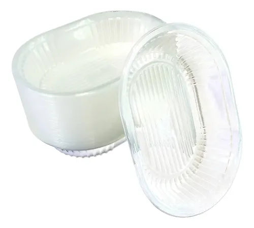 Bandeja Plástica Descartable Am. Plast Apta Microondas 600u Transparente