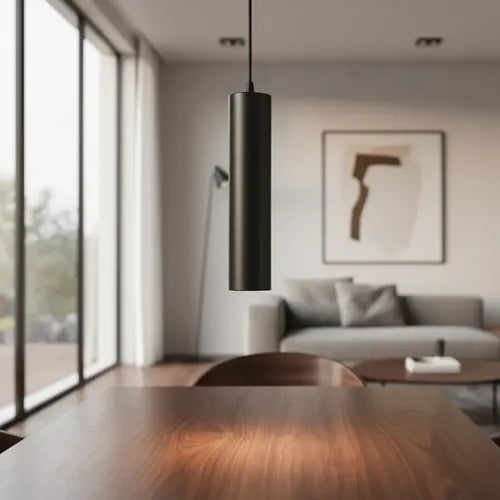 Lampara Colgante Moderno 1 Luz Negro 60c