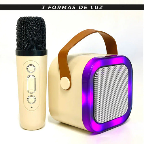 Parlante Karaoke Mti Rgb K12 Portátil 10w Inalámbrico