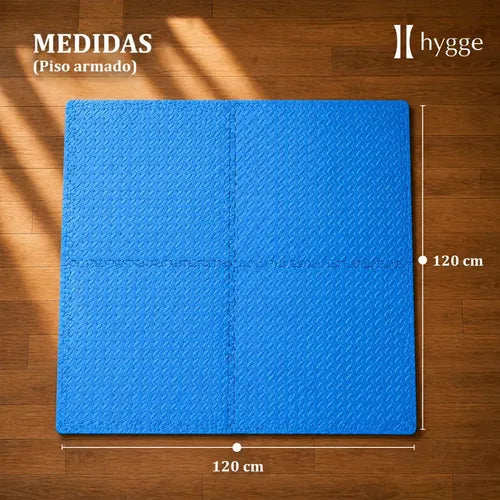 Piso de Goma Eva Encastrable Vulpix con Bordes 60x60cm x4 Azul · 16589 · foto 04