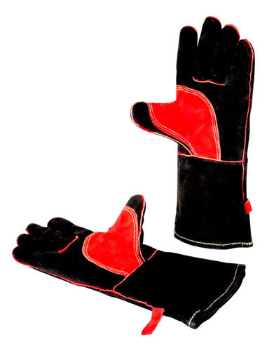 Guantes Cuero Parrilla Asador Premiun Co