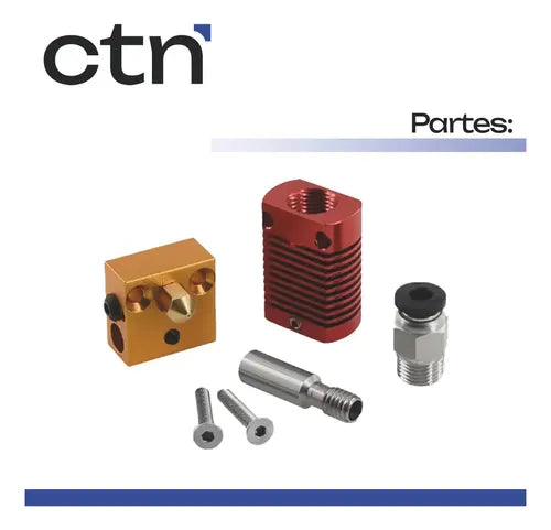 Kit Hotend Extrusor MK8 CTN para Creality CR-10 1.75 mm 24V · 8523 · foto 02