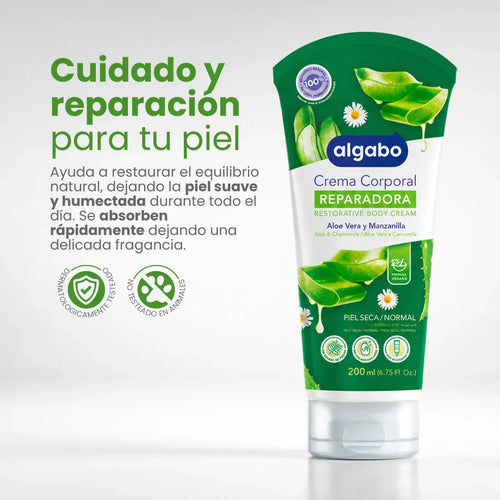 Crema Corporal Aloe y Manzanilla 200ml Algabo · 17685 · foto 07