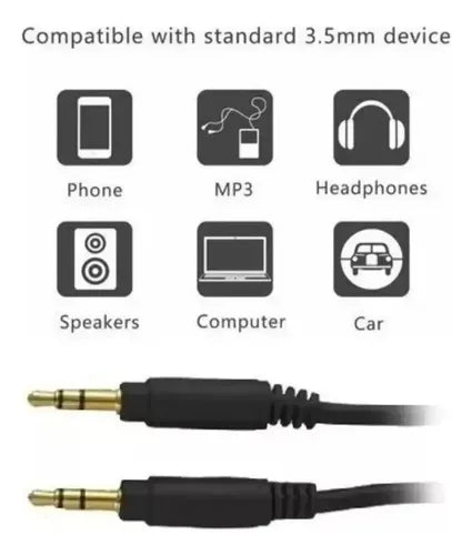 Cable Auxiliar Mini Plug 3.5 Mm Macho de Audio 1,5 Metros · 14894 · foto 04