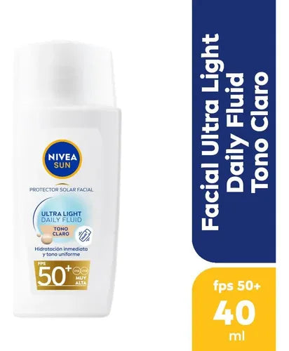 Protector Solar Nivea Ultra Light Daily Tono Claro Fps50+ 40