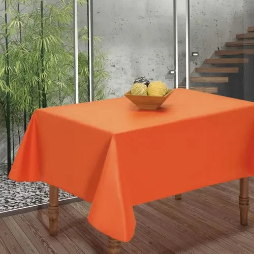 Mantel Ecocuero 2m X 1,40m Impermeable Naranja Liso