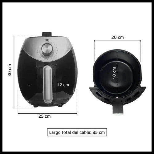 Freidora Aire Dinax 3.5l Afr1401 1400w Negro