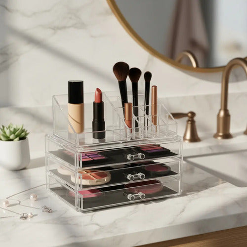 Organizador Maquillaje Acrilico Jhonys Trasparente
