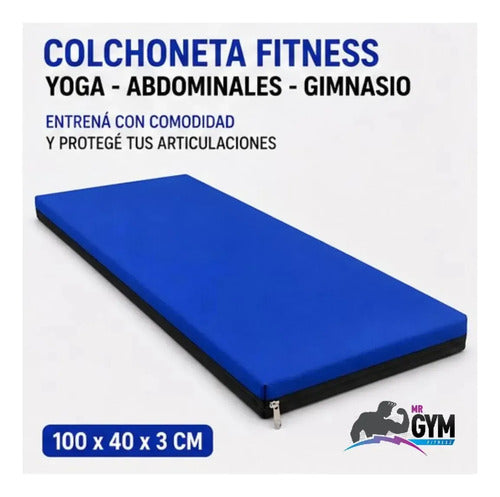Colchoneta de Gimnasia y Yoga para Abdominales Alta Densidad Azul y Negro · 17098 · foto 04