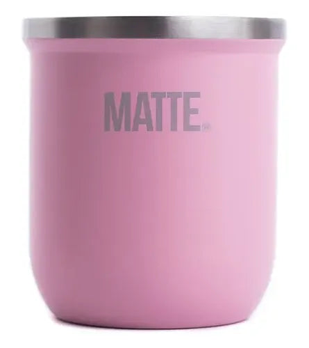 Mate Steel Matte Rosa Liso