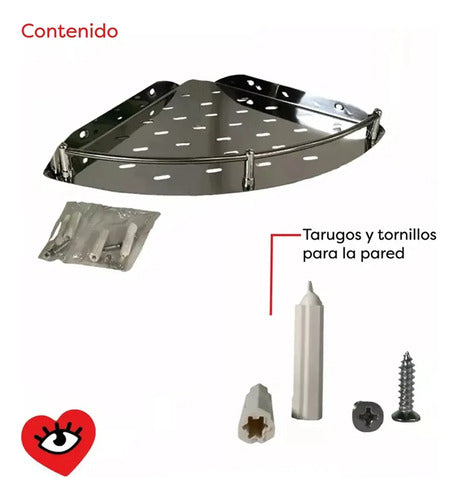 Kit Accesorios Baño 6 Piezas Esquinero Plateado
