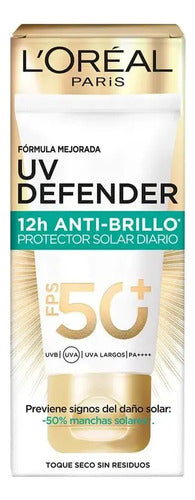 Protector Solar Facial L'Oréal Paris UV Defender Antibrillo FPS50+ sin Color X40ml · 17621 · foto 02