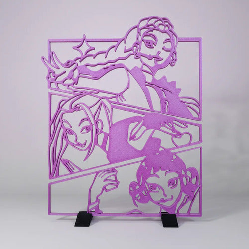 Kpop Rumi Zoey Mira Souvenirs + Soporte Arte Violeta Perlado