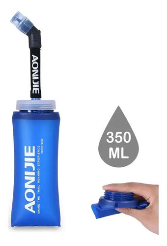 Botella de Agua Plegable Aonijie para Trail Running 350 ml Azul · 16969 · foto 05