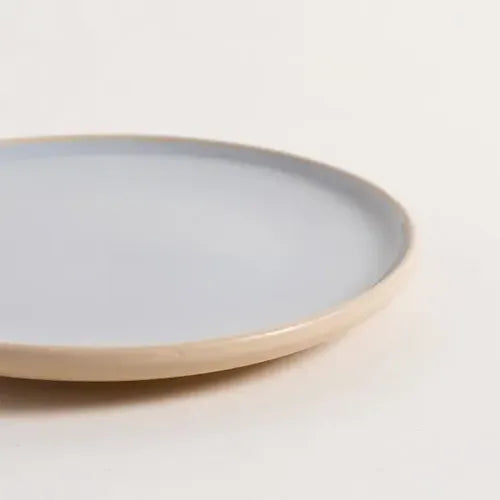Plato Postre Korba Gris Claro Con Beige De 20cm Natural