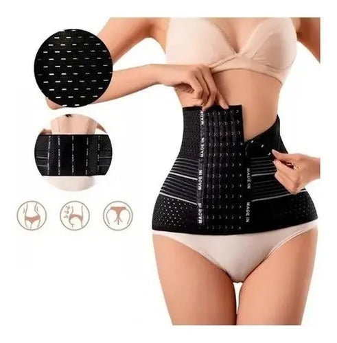 Faja Reductora Corset Postural 6 Hileras Negro Talle S · 17121 · foto 04