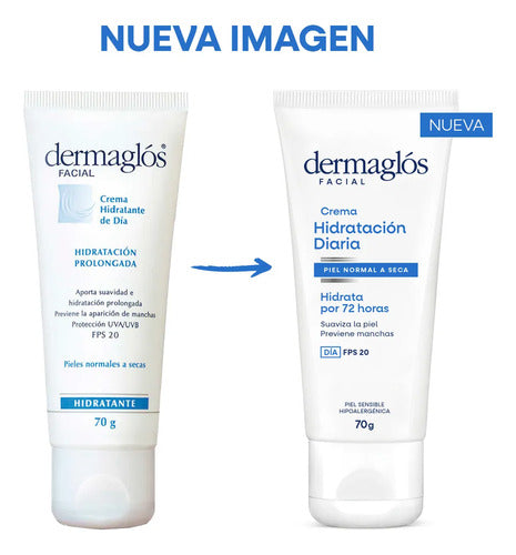 Crema Facial Dermaglós Hidratación de Día FPS 20 70 g · 2075 · foto 06
