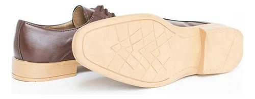 Zapato De Vestir Pizzoni Eco Cuero Chocolate Talle 39