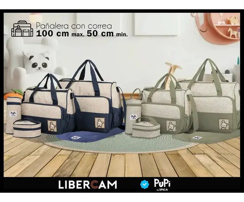 Bolso Maternal Set 5 Piezas Azul Oscuro Puntos · 16606 · foto 04